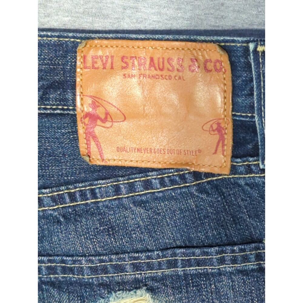 Vintage Levis 32x30 Premium Skinner Low Rise Boot Cut Jeans Dark Wash Blue Rodeo